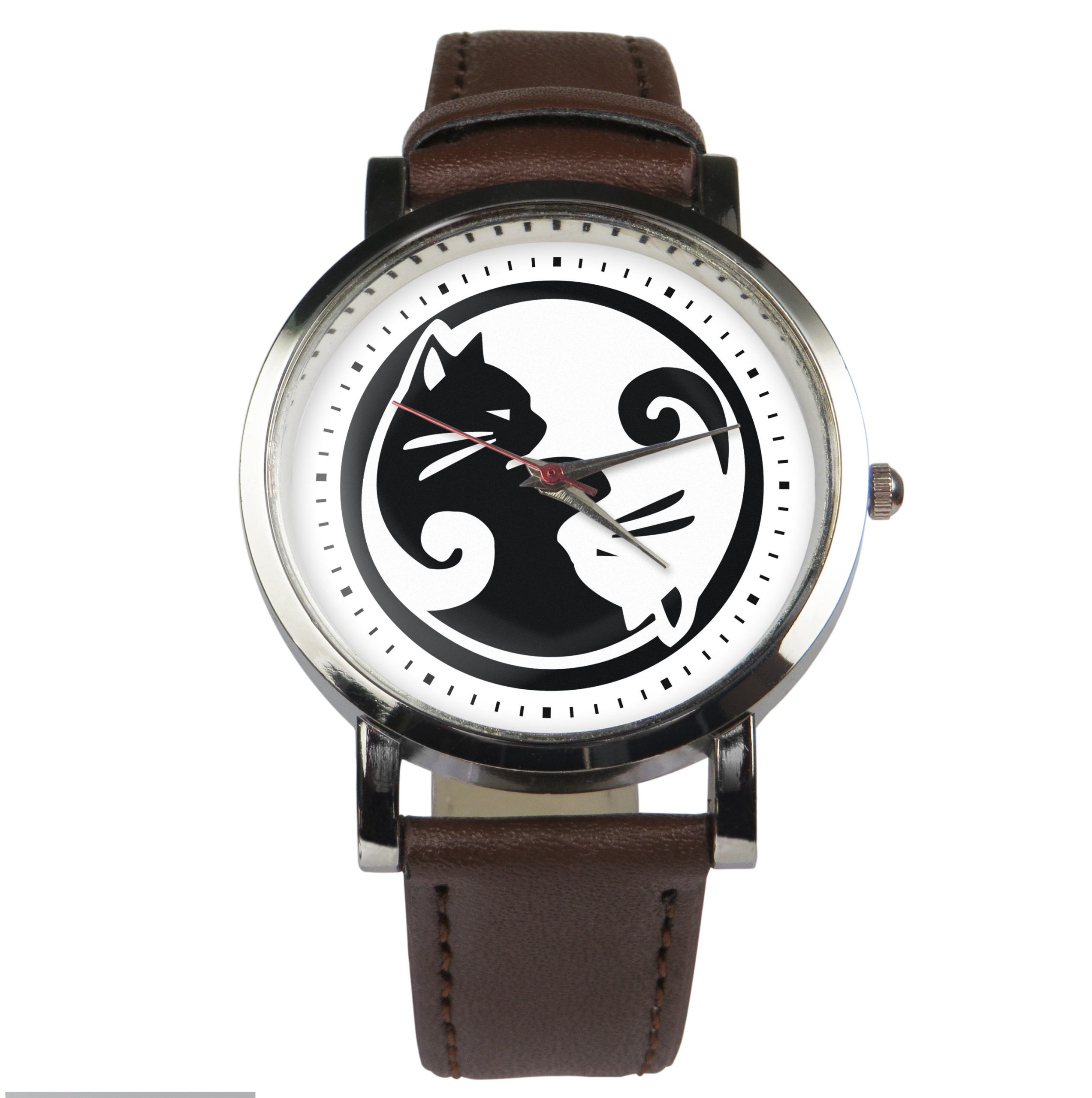 Ying Yang cats wristwatch